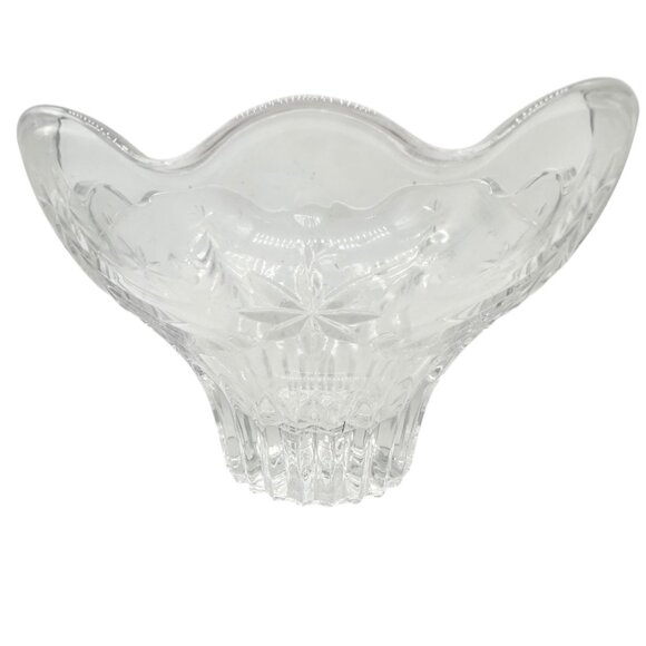 Mikasa Christmas Night Footed Bowl Clear Crystal WY601/810 Holiday Gift Boxed - Picture 4 of 6